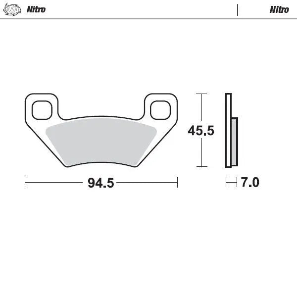 Moto-master Nitro Atv Bremseklodser - Sintermetal - Bag