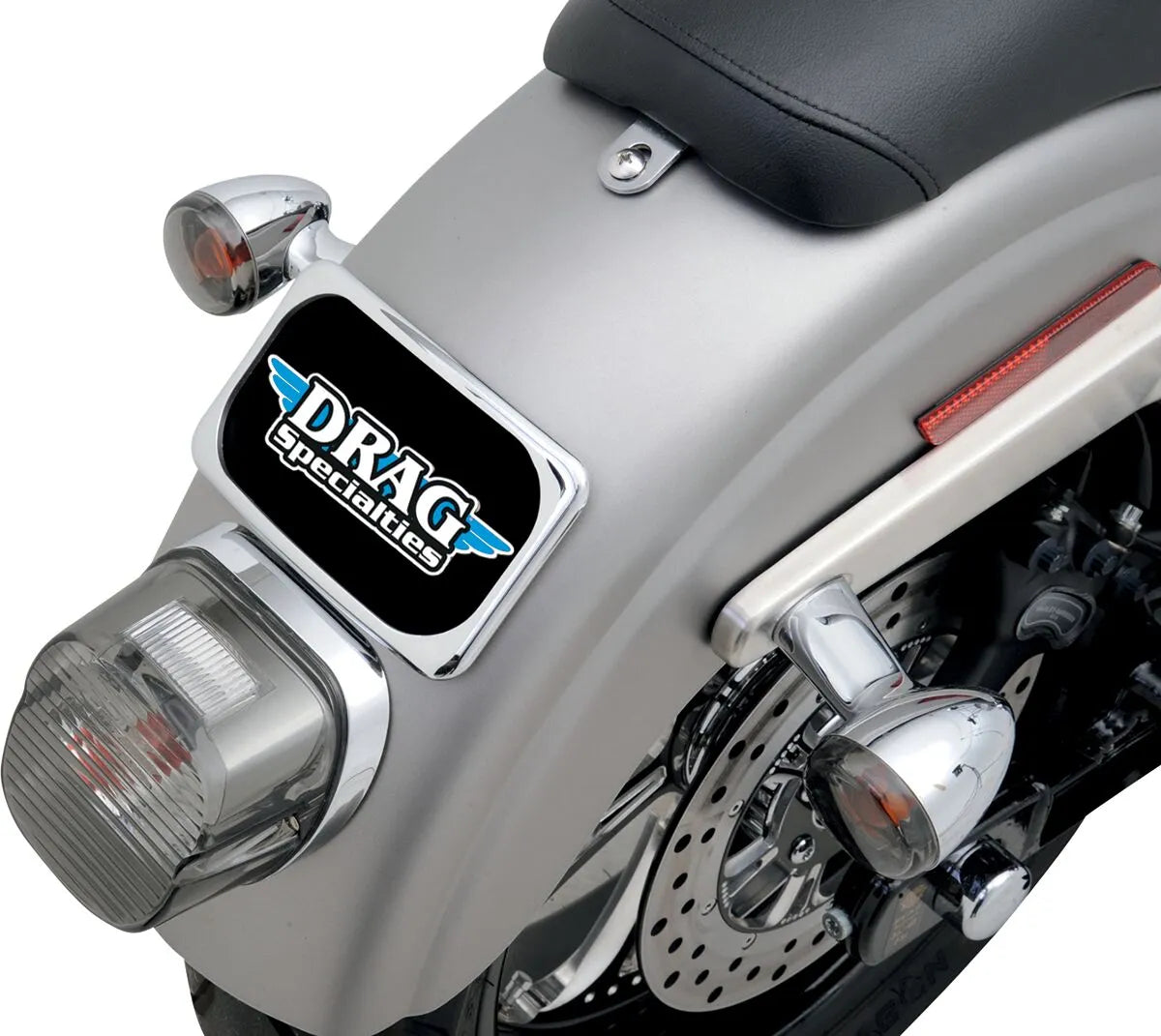 Drag Specialties Radius License Plate Mount For 4" X 7" Plates