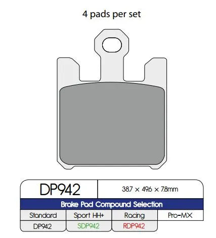 Dp Bremseklodser Standard Sintrede Metal - For