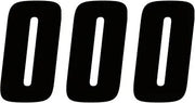 Factory Effex Number Stickers - Black, 4 Inch