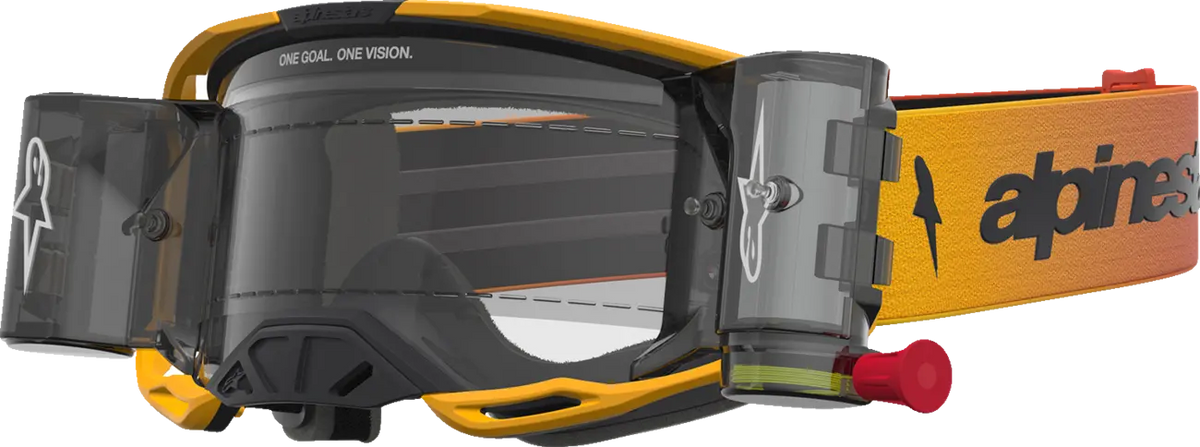 Alpinestars Vision 8 Amber Roll-Off Goggles YLW/RED/BLK/CLR