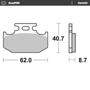 Moto-master Keramiske Bremseklodser - Bag