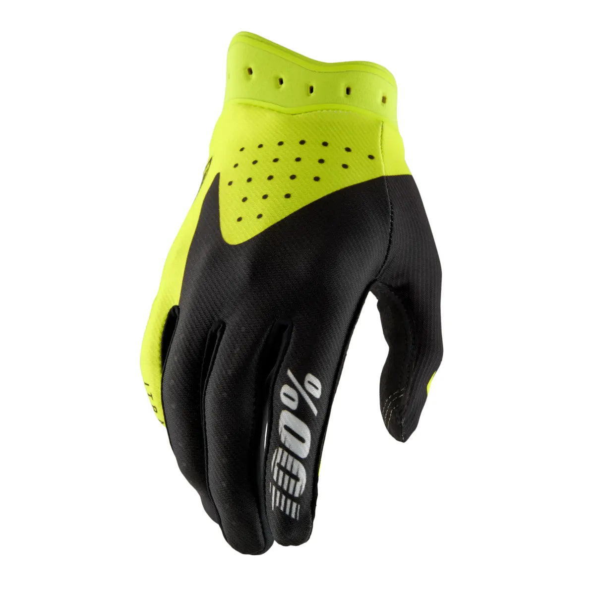 100% Itrack Gloves - Black/Fluorescent Yellow