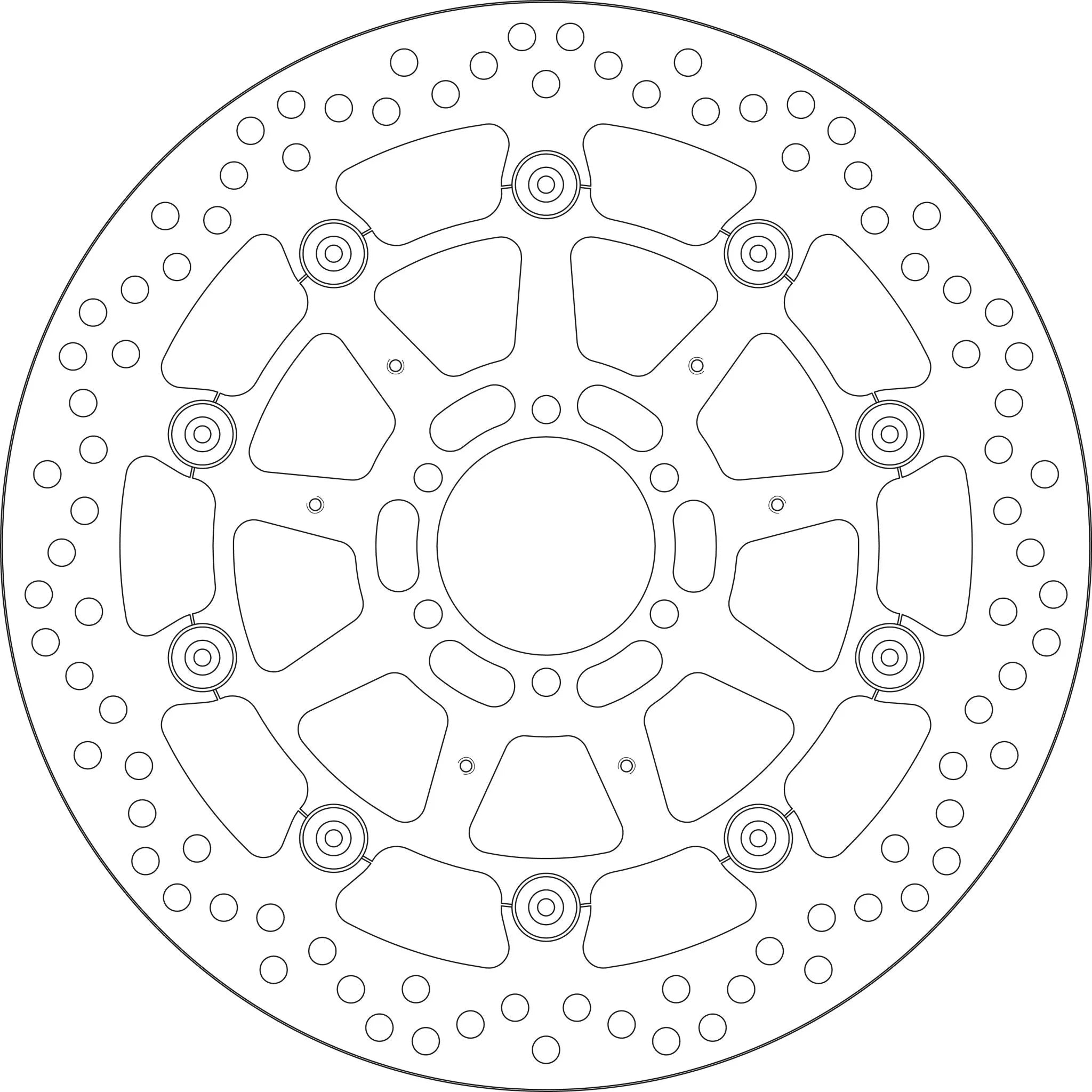 Sbs Rustfrit Stål Bremse Rotor Til Motorcykel - 320mm