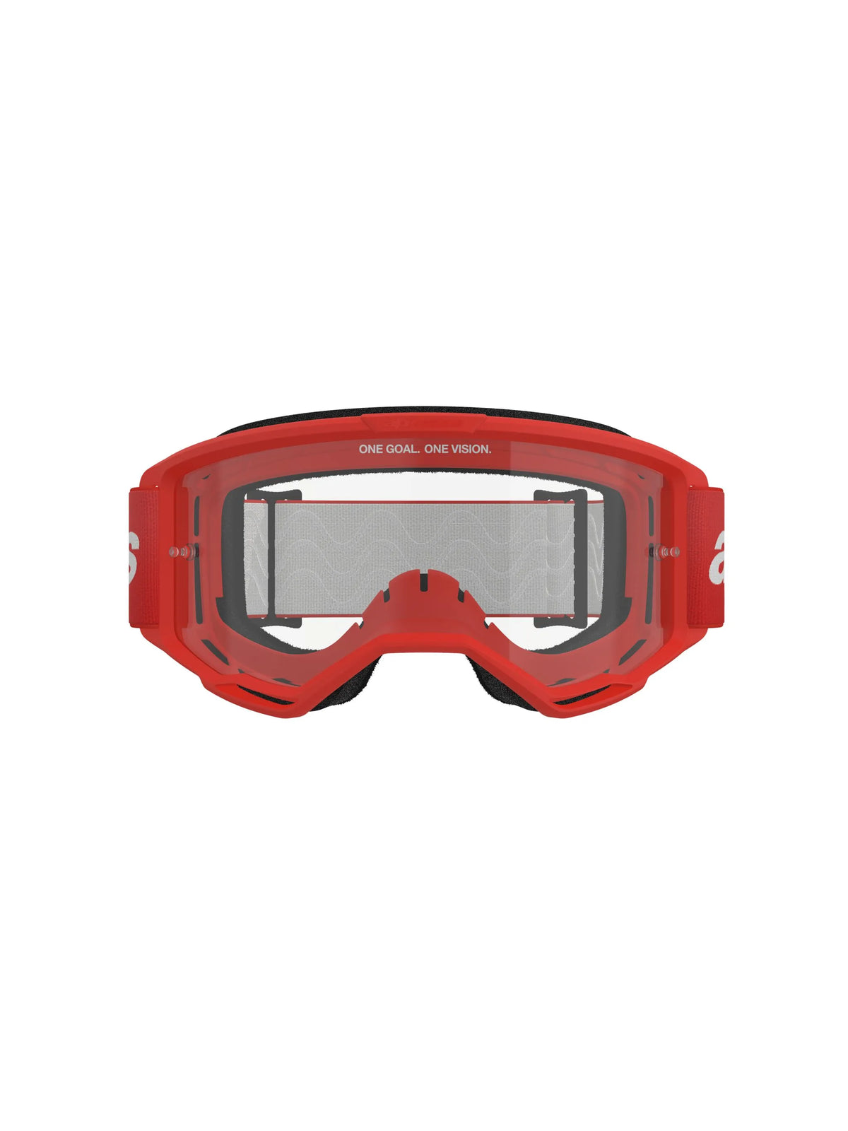 Alpinestars Vision 3 Wordmark Goggle Red Clear