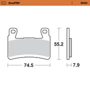 Moto-master Roadpro Sinter Brake Pad Front - Front