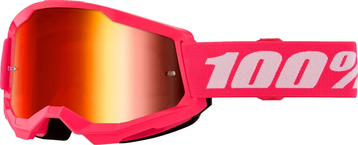 100% Strata 2 Goggle Pink Mirror Red