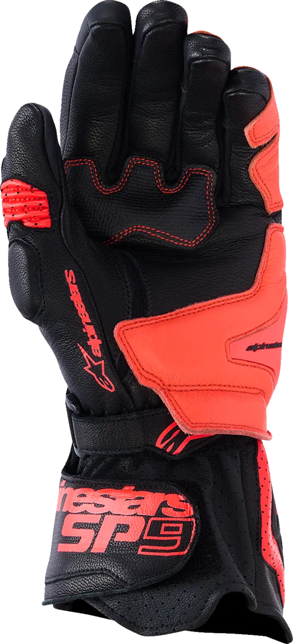 Alpinestars SP-9 Gloves Black Red Fluo