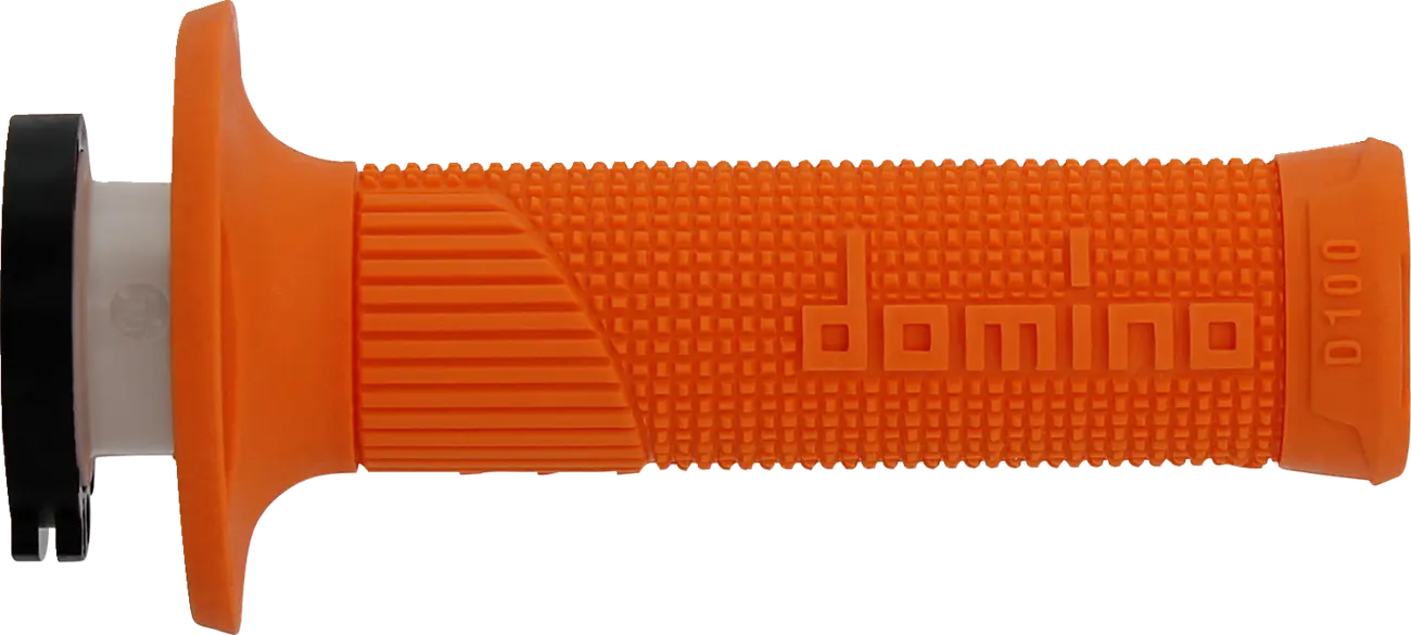 Domino D100 D-lock Grips - Orange Motorcycle Grips