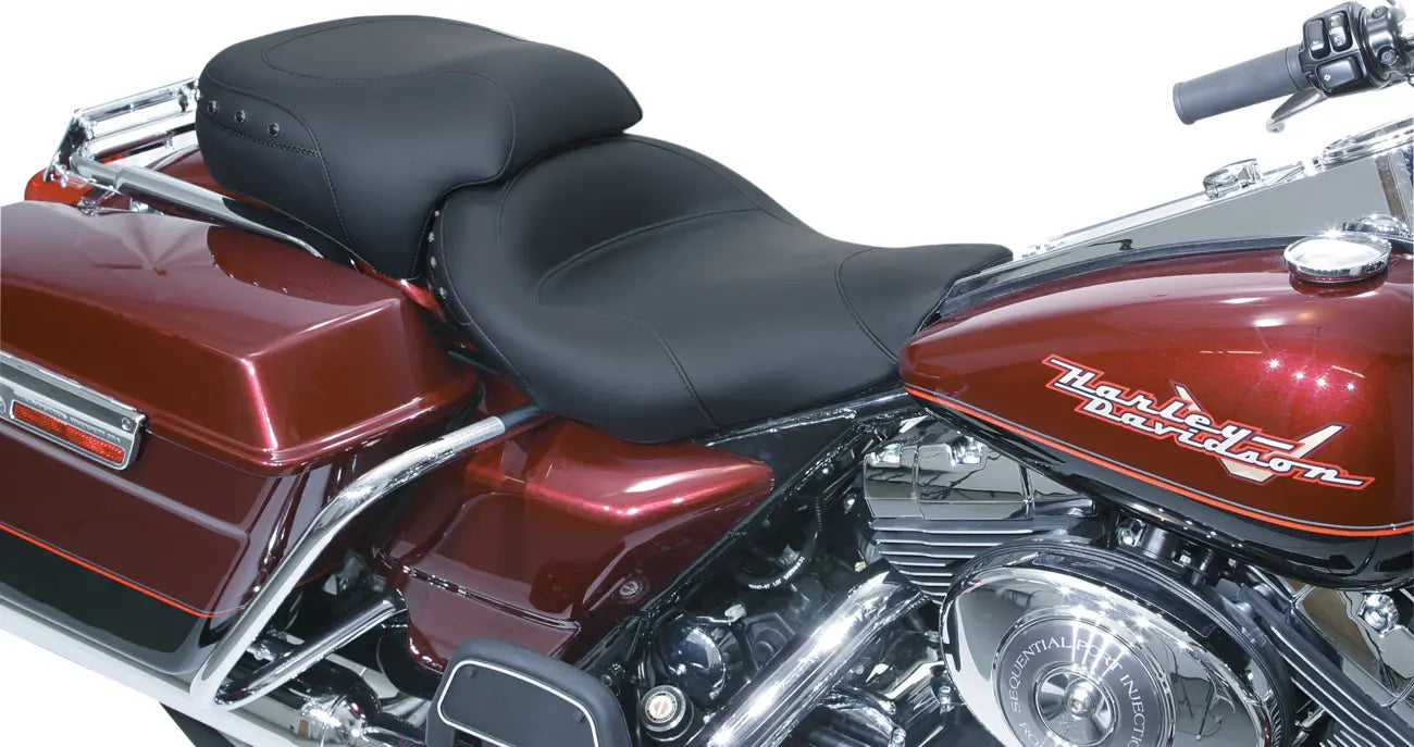 Solo Mustang Studded Wide Touring Seat - For Harley Davidson