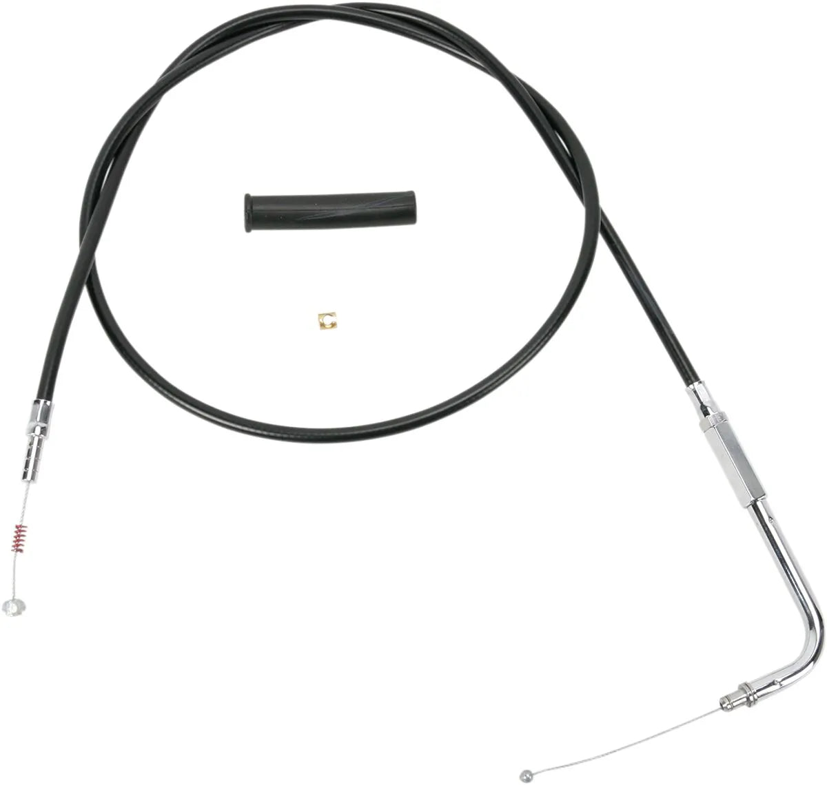 Drag Specialties Black Vinyl Idle Cable for Threaded Fitment