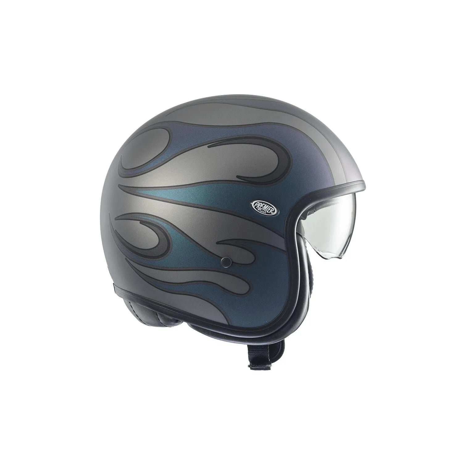 Premier Helmets Vintage Fr Open Face Helmet Blue/gray