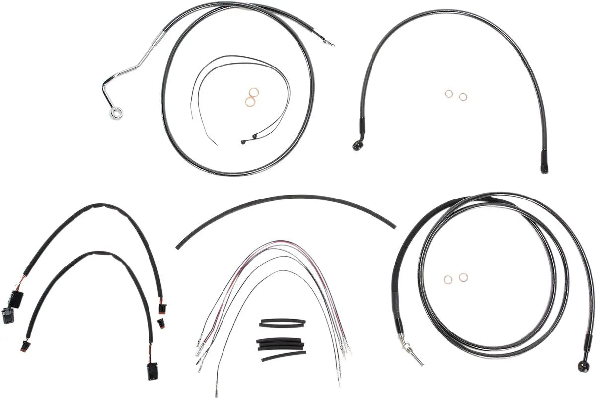 MAGNUM SHIELDING Black Pearl Handlebar Cable Kit for Ape Hangers
