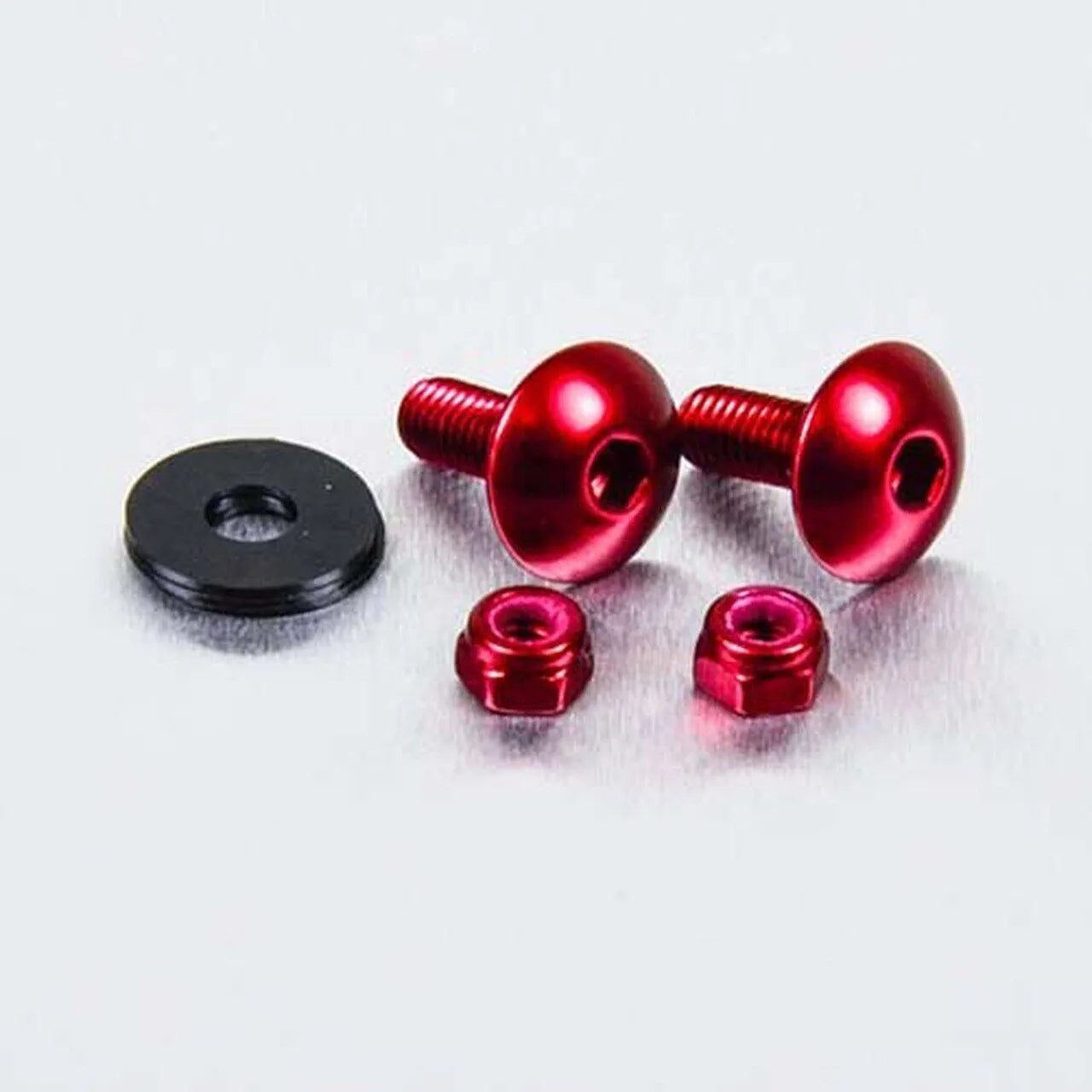 Pro Bolt Aluminium License Plate Bolt Kit - Red
