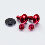 Pro Bolt Aluminium License Plate Bolt Kit - Red