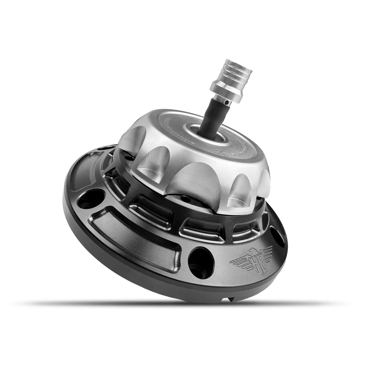 Heinz Bikes Performance Vented Fuel Cap Black/Silver for Harley