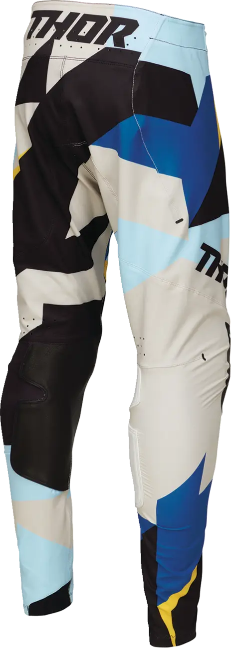 Thor Sportmode Brave Racewear Pants - Black/Blue/Gray/Yellow