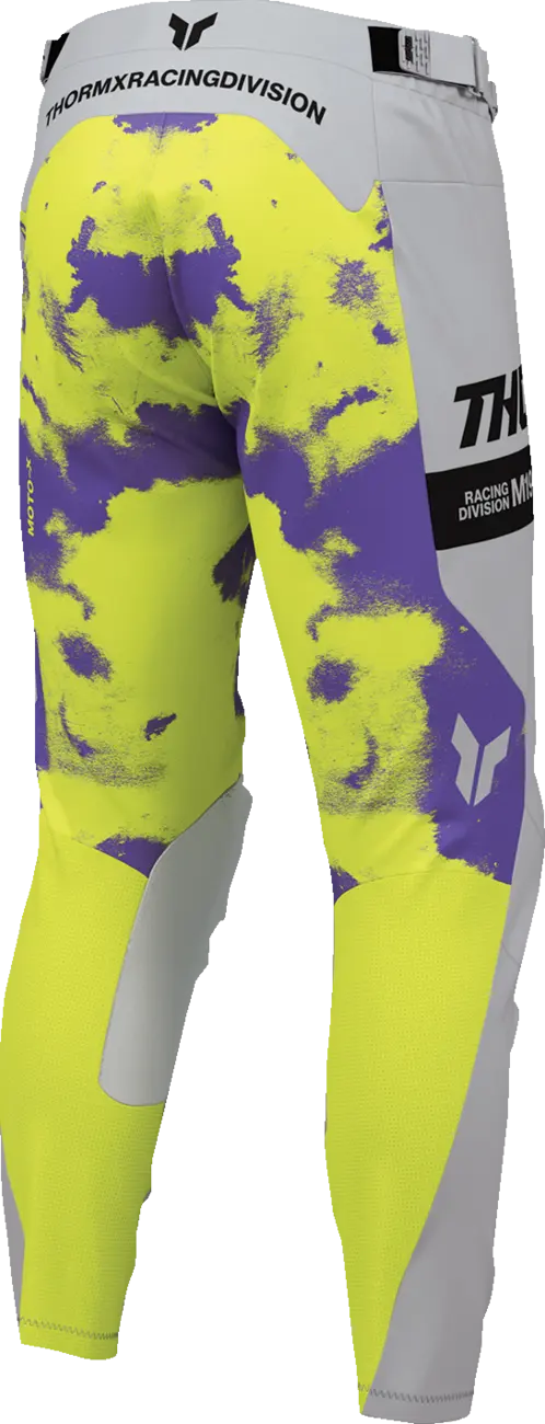 Thor Launchmode Bleach Pants - Black/Gray/Purple/Acid Yellow