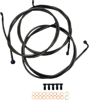 La Choppers Midnight Braided Bremseklodser Kit Med ABS