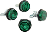 Chris Products License Plate Reflectors - Green (4 Pack)