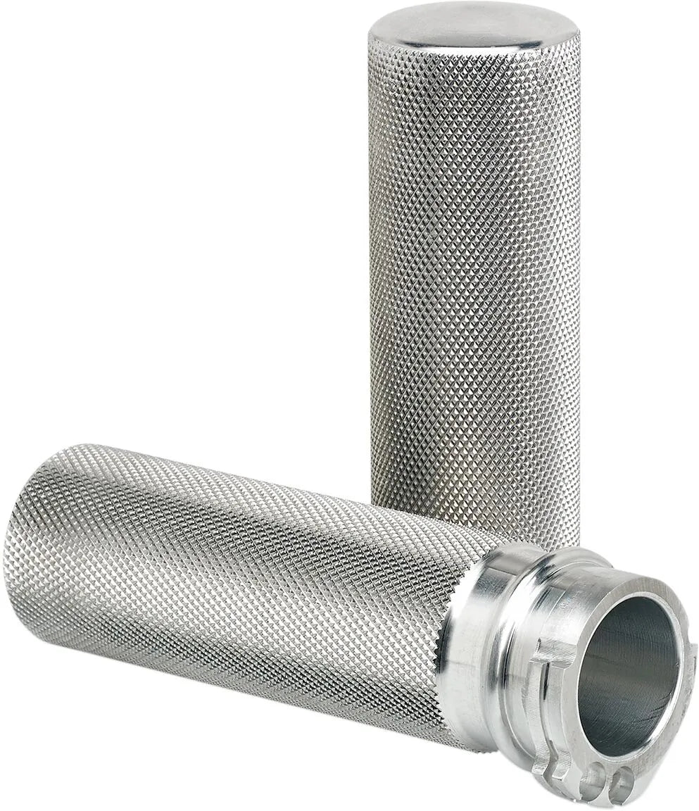 Joker Machine Knurled Hand Grips - 1" Raw Aluminum