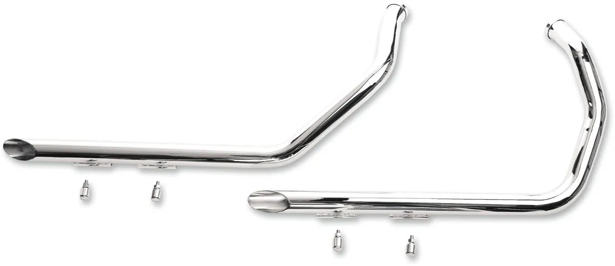 Paughco 1-3/4" Dual Slash-cut Drag Pipes For Sportster