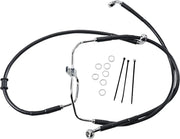 Drag Specialties Extended Black Vinyl Brake Line Kit