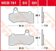 Trw Sv Serie Sintrede Bremseklodser - For - For & Bag