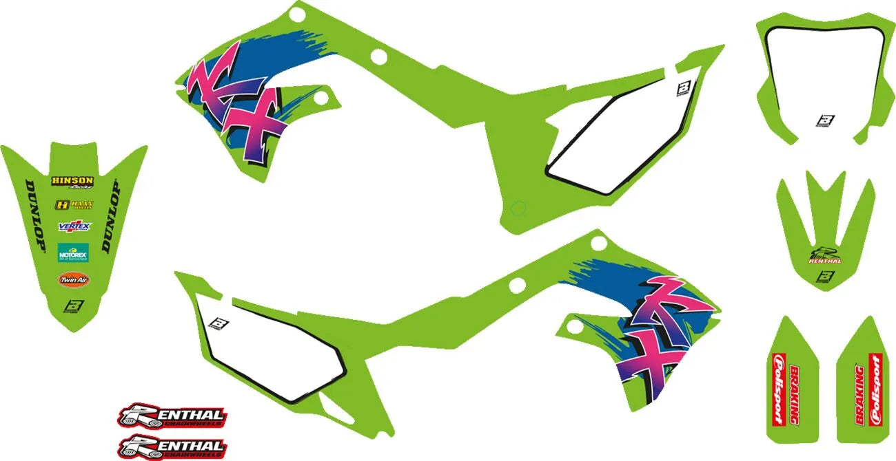 Blackbird Racing Retro Graphic Kit For Kawasaki