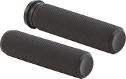 Arlen Ness Knurled Grips - Black Anodized