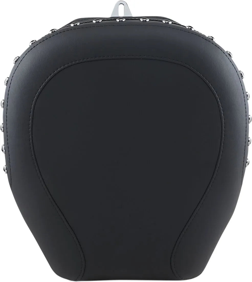 Mustang Wide Rear Seat - Studded Black Vinyl - For Harley Davidson