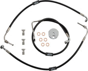 La Choppers Sort Flettet Bremse Slange Kit Til Ape Hangers