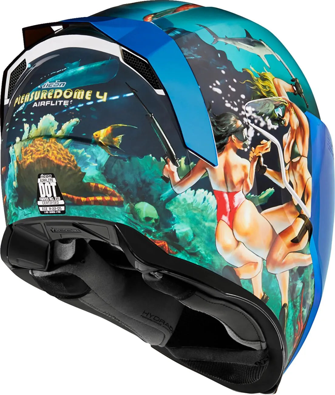 Icon Airflite Pleasuredome 4 Helmet Full Face Blue