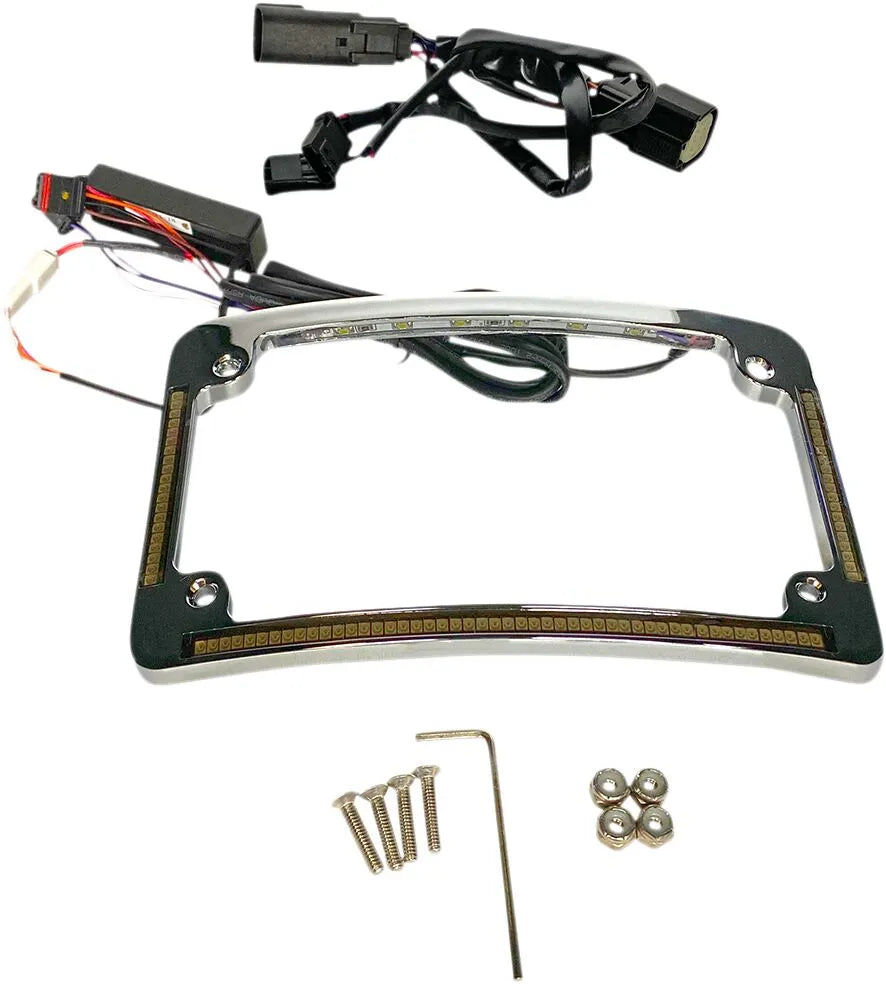 Custom Dynamics Led Radius License Plate Frame - Chrome