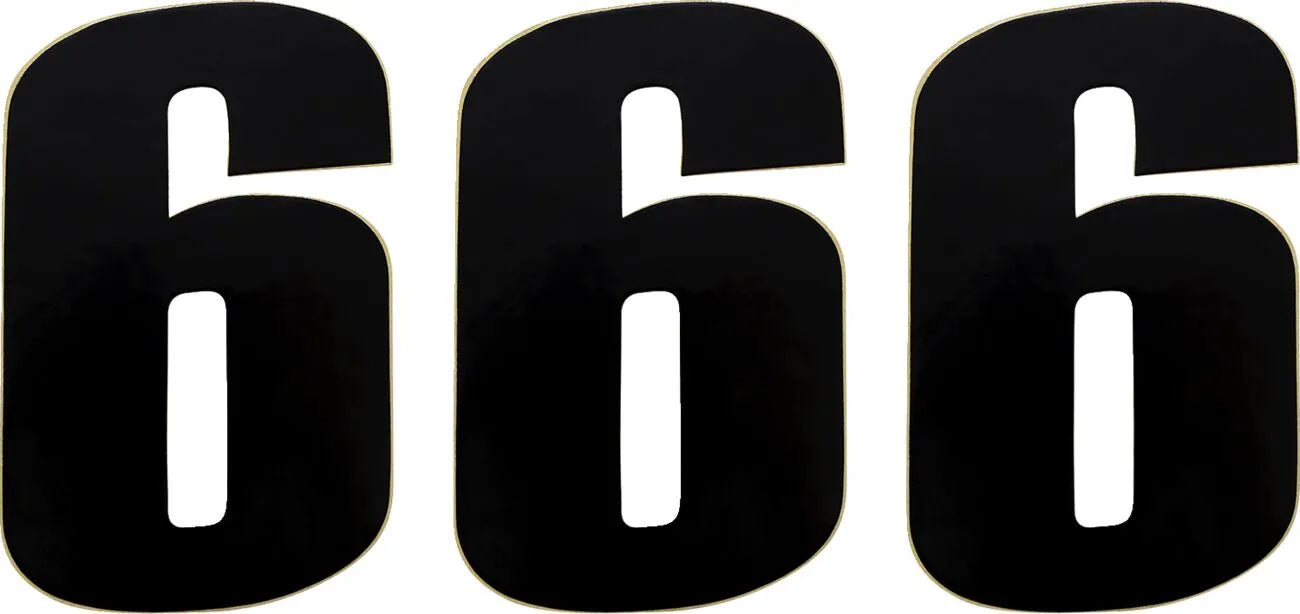 Moose Offroad Vinyl Race Numbers - 6" Black