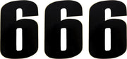 Moose Offroad Vinyl Race Numbers - 6" Black