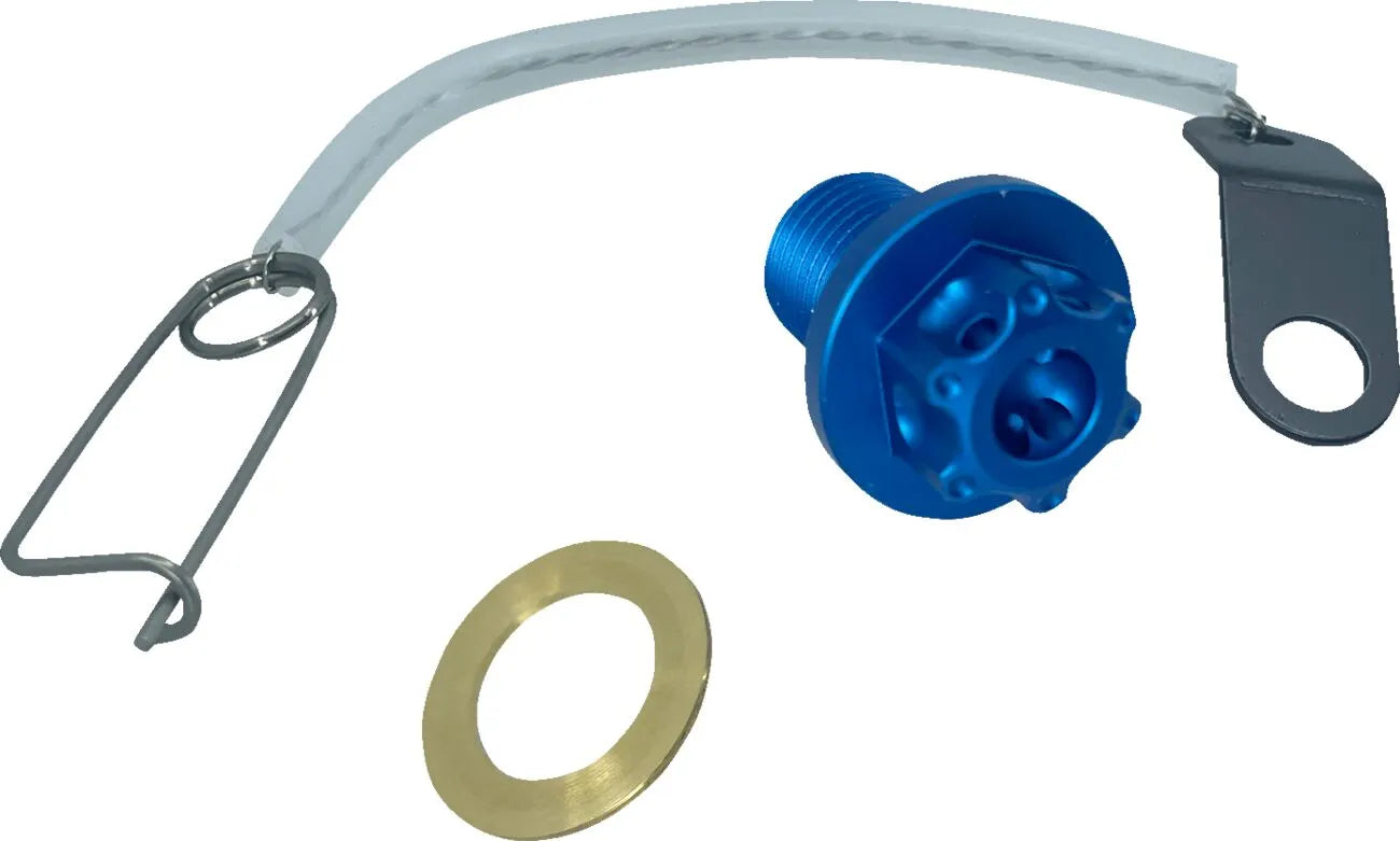 Psr Magnetic Oil Drain Plug M10 X 1.25 Aluminum Blue