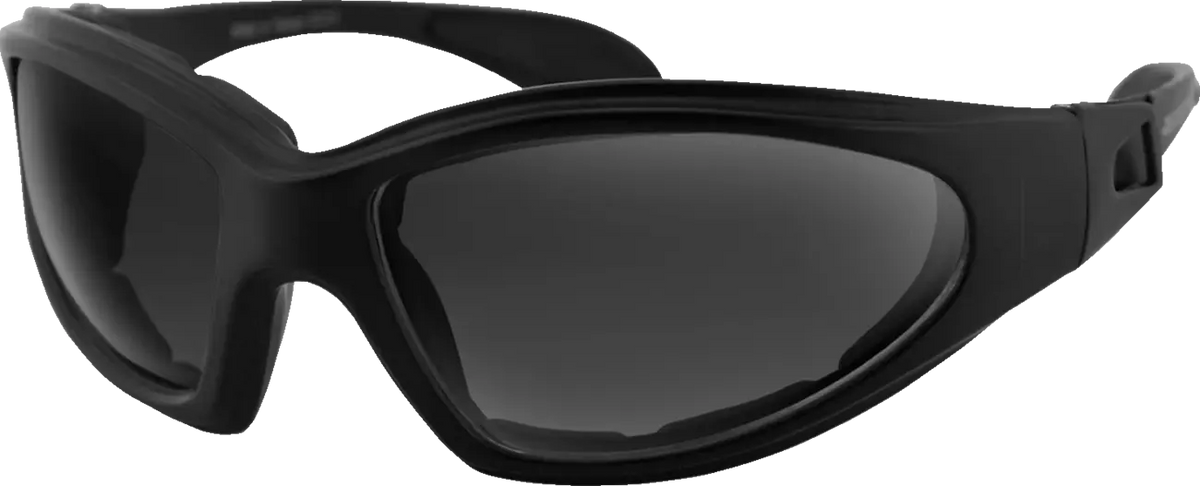 Bobster GXR Convertible Sunglasses Matte Black Frame Smoke Lens