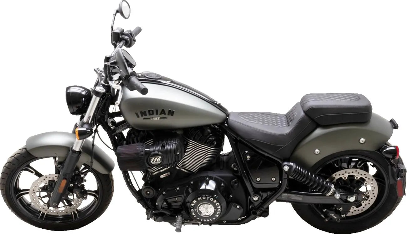 Pillion Mustang Squareback Passenger Seat - For INDIAN