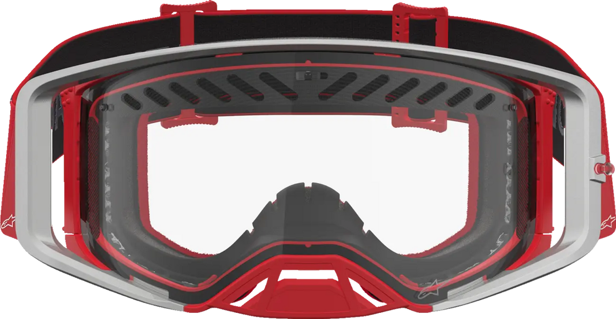 Alpinestars Supertech Dura Air Fluid Goggle Red/Silver/Clear