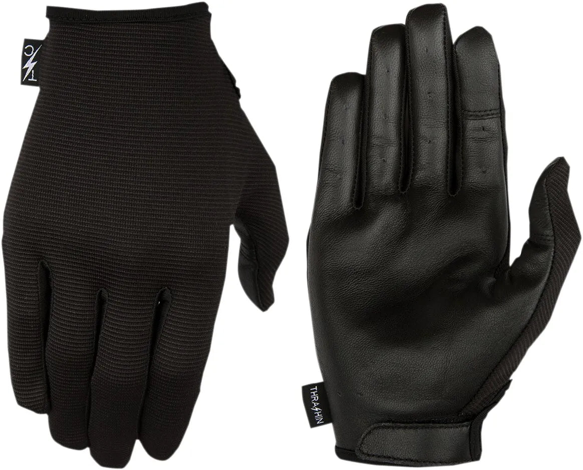 Thrashin Supply Co. Stealth Leather Palm Gloves - Black