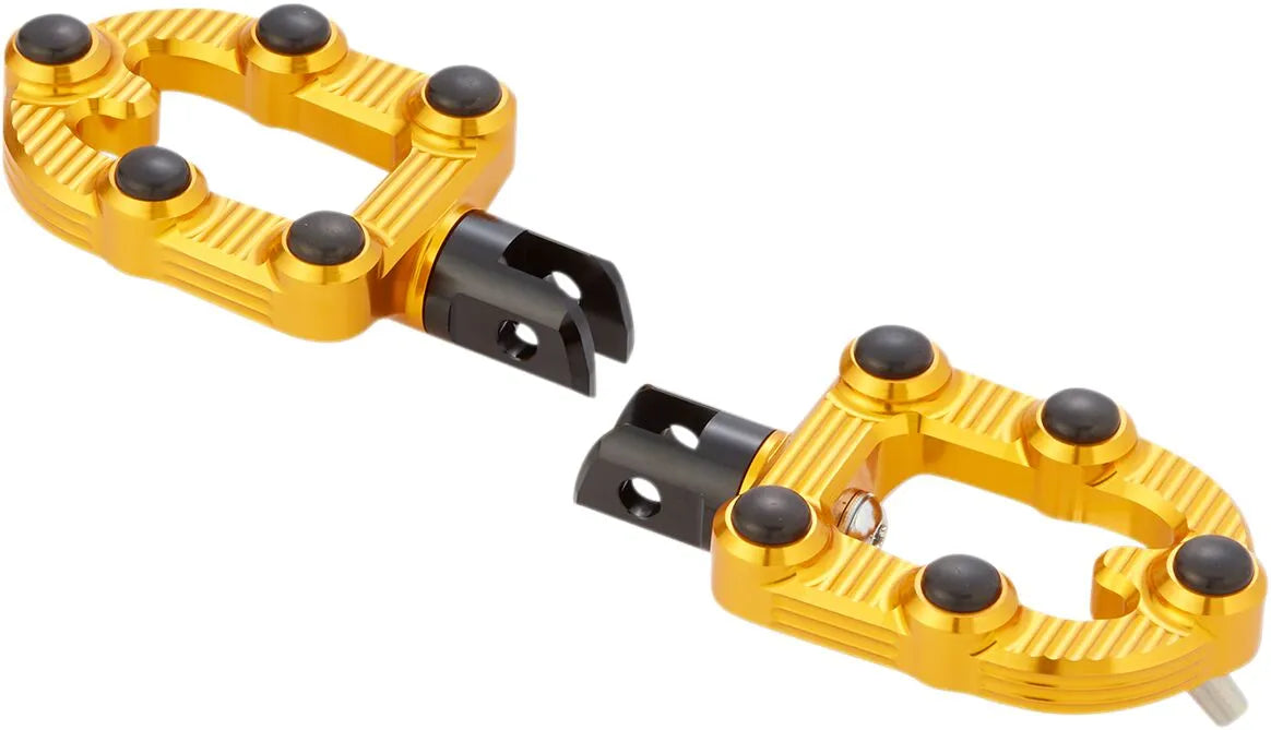Arlen Ness Mx Foot Pegs - Gold Billet Aluminum