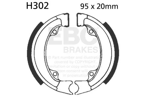 Ebc Brake Shoe For Atv & Motorcycles - Front