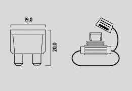 Flosser 10a Standard Plug-in Fuses