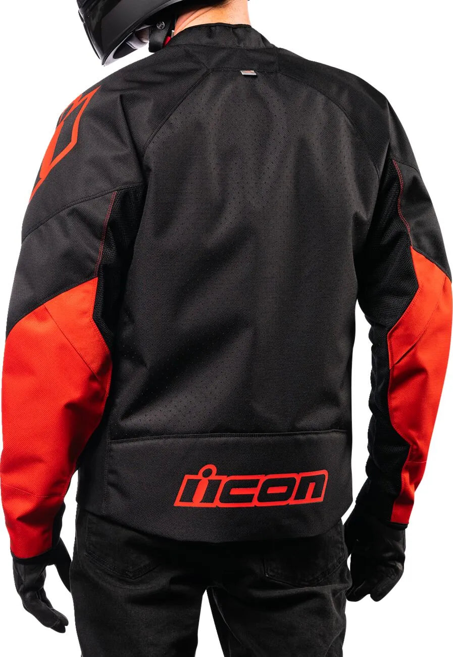 Icon Hooligan™ Jacket Foreet Sport Riding - Black/Red