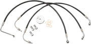 La Choppers Sort Flettet Bremse Slange Kit