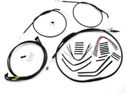 Burly Brand Black Vinyl Handlebar Cable Kit for Ape Hangers