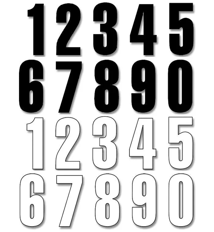 Blackbird Racing Number Plate Graphic - Two Series Numbers