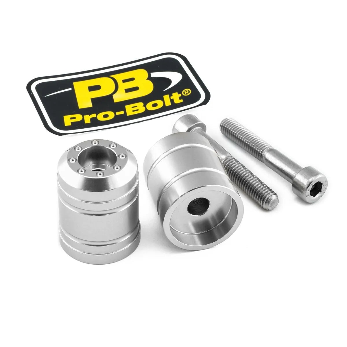 Pro Bolt Aluminium Bar Ends - Silver