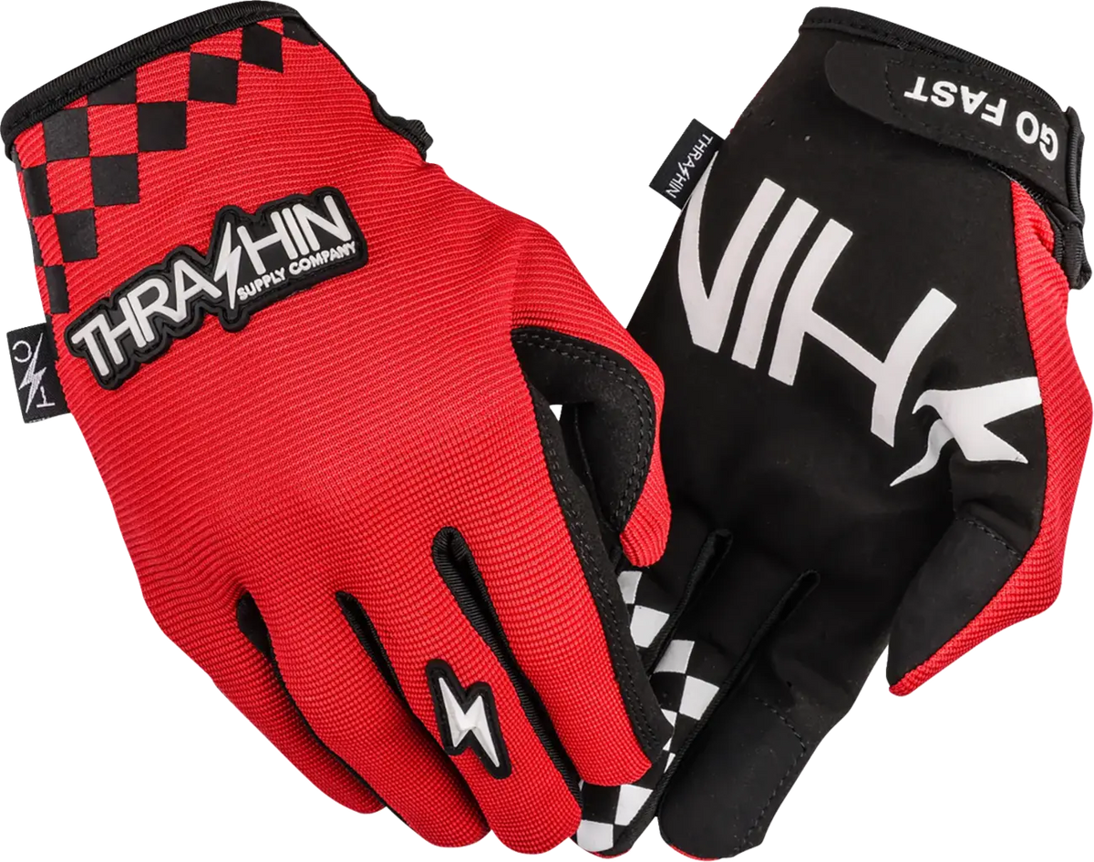 Thrashin Supply Go Fast Stealth Gloves Red